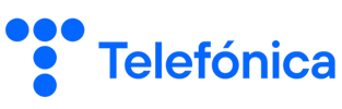 Telefonica logo in brand blue