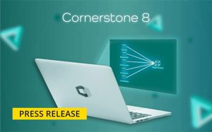 A press release cover on the launchs of camLine cornerstone 8