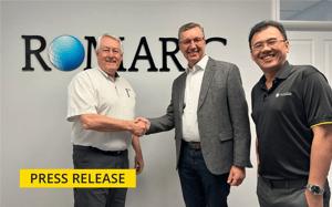 A Press Release cover for camLine acquires Romaric to strengthen their manufacturing excellence portfolio